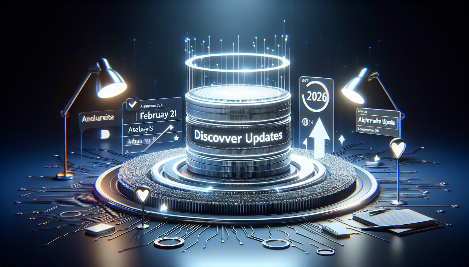 2026 m. vasario mėn. „Discover“ algoritmo atnaujinimo analizė.